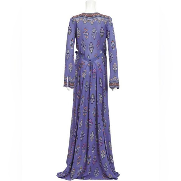 TIGERLILY Hydra Mauve Lilac Long Sleeve Wrap Maxi Dress - Picture 13 of 16